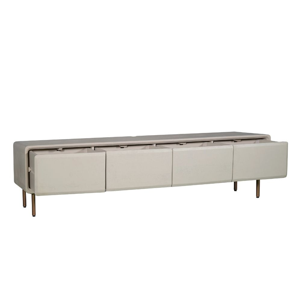 Zwevend tv-meubel Allure, 200 cm, zand mangohout