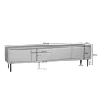 Zwevend tv-meubel Allure, 200 cm, zand mangohout