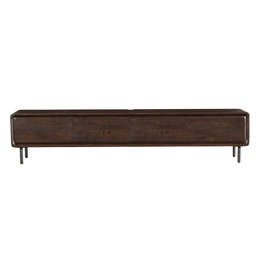 Zwevend tv-meubel Allure, 200 cm, bruin mangohout