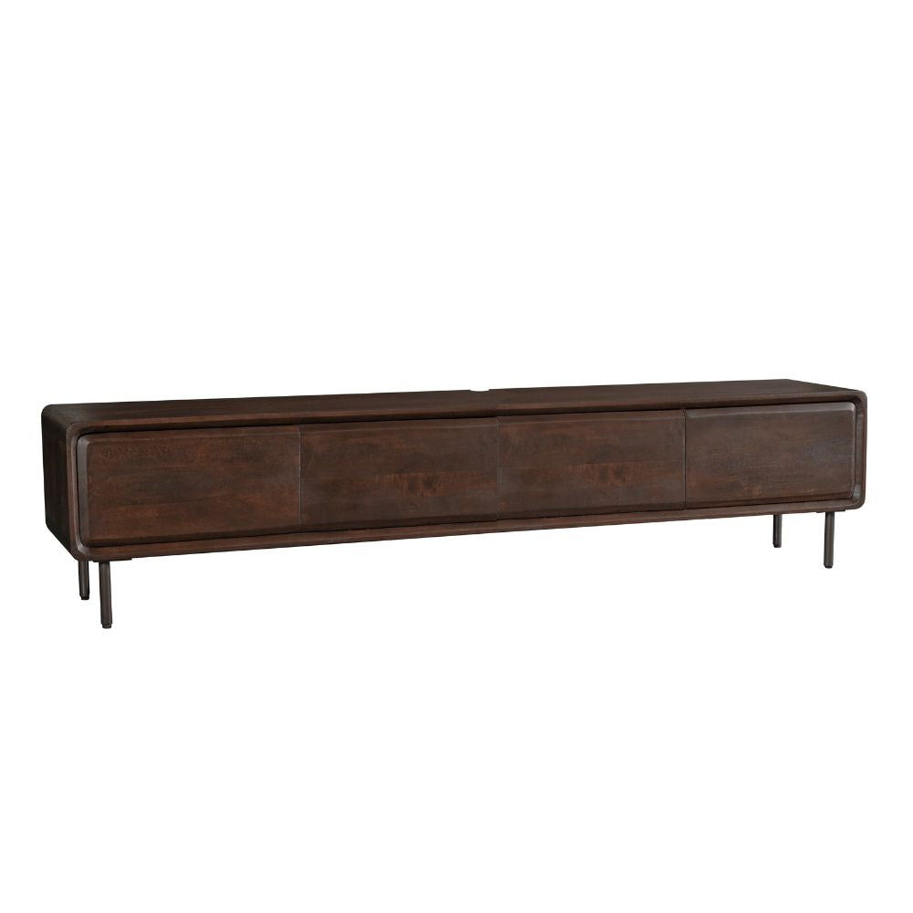 Zwevend tv-meubel Allure, 200 cm, bruin mangohout