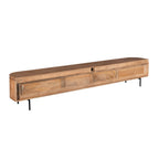 Tv-meubel Excellent, 200 cm, naturel mangohout, zwevend of op pootjes