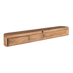 Tv-meubel Excellent, 200 cm, naturel mangohout, zwevend of op pootjes