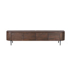 Tv-meubel Excellent, 200 cm, bruin mangohout, zwevend of op pootjes