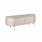 Tv-meubel Excellent, 120 cm, taupe mangohout, zwevend of op pootjes