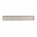 Tv-meubel Excellent, 200 cm, taupe mangohout, zwevend of op pootjes