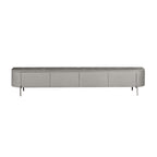 Tv-meubel Excellent, 200 cm, taupe mangohout, zwevend of op pootjes