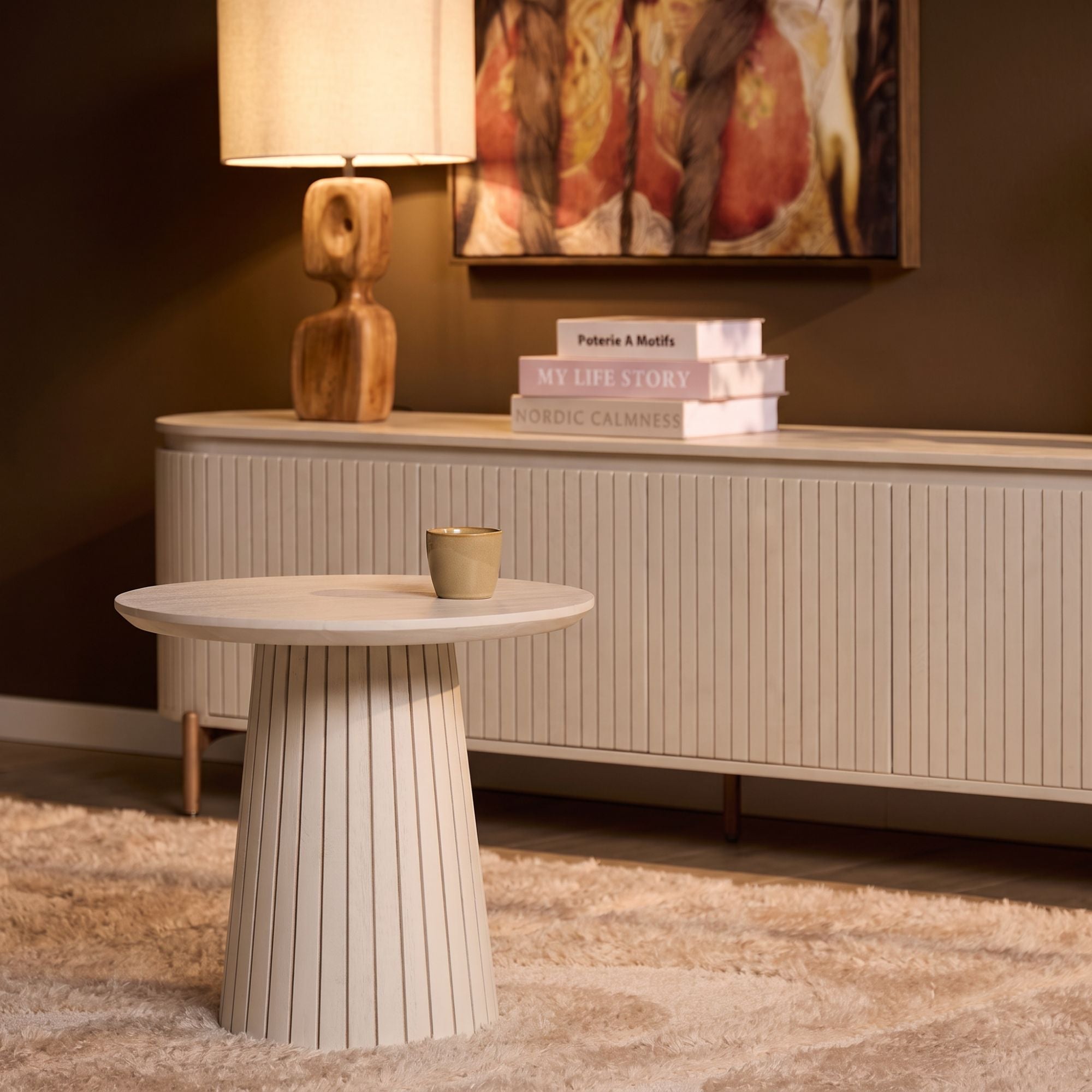 Salontafel Solana Zand Mangohout 50 cm
