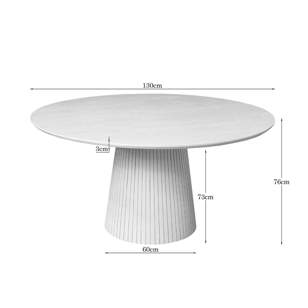 Salontafel Solana, Ø 50 cm, zand mangohout