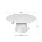 Salontafel Solana Zand Mangohout 80 cm