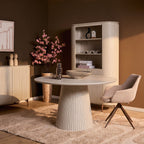 Ronde eettafel Solana Zand Mangohout 130 cm