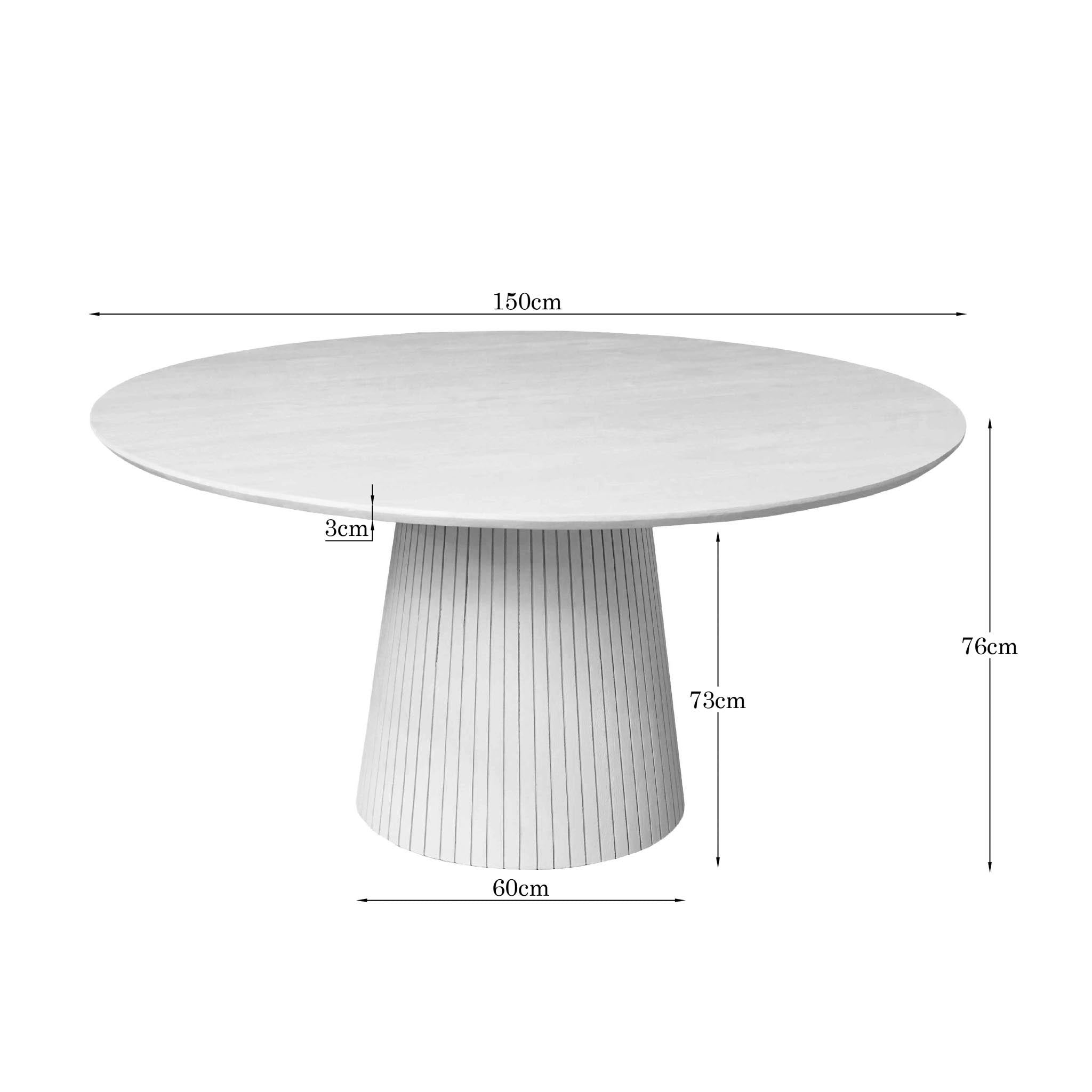 Ronde eettafel Solana  Zand Mangohout 150 cm
