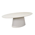Ovale eettafel Solana Zand Mangohout 210 cm