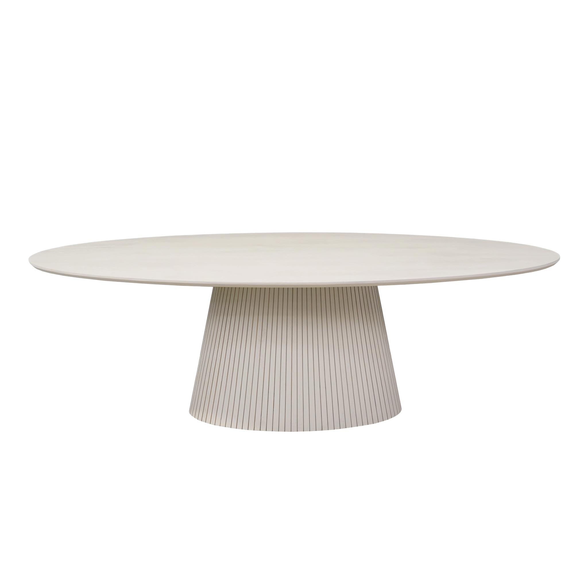 Ovale eettafel Solana Zand Mangohout 240 cm