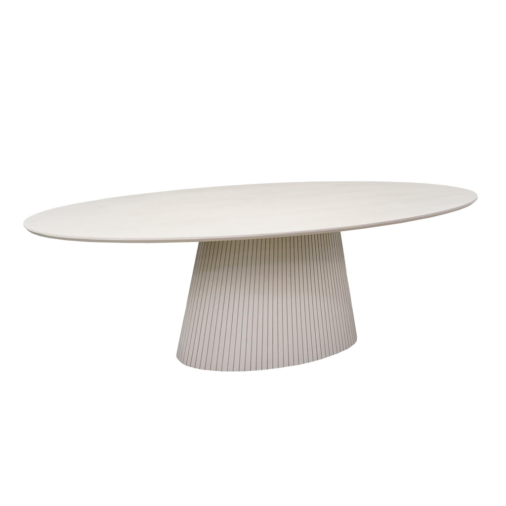 Ovale eettafel Solana Zand Mangohout 240 cm