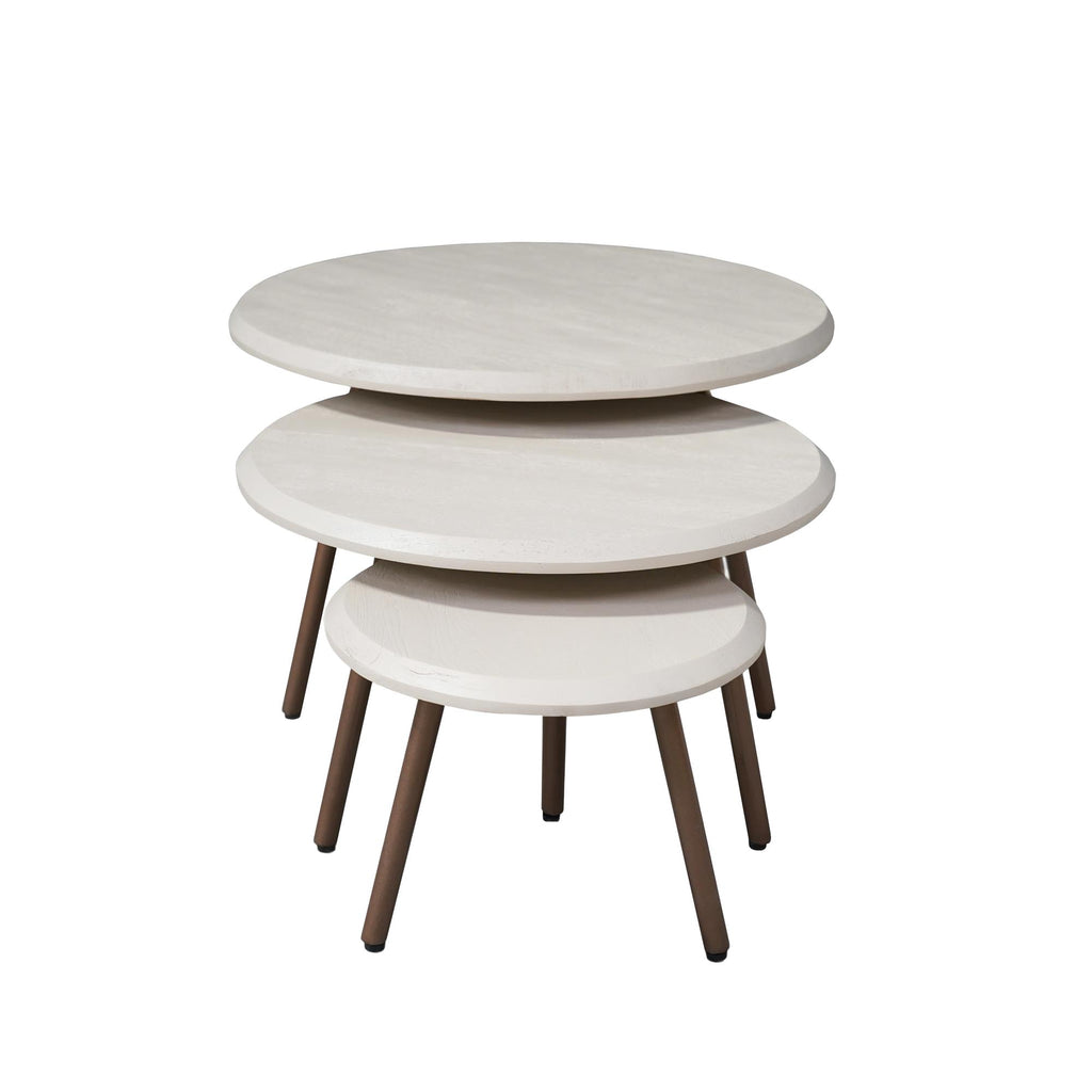 Ronde salontafelset Ohio Zand Mangohout 70 cm