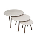 Ronde salontafelset Ohio Zand Mangohout 70 cm