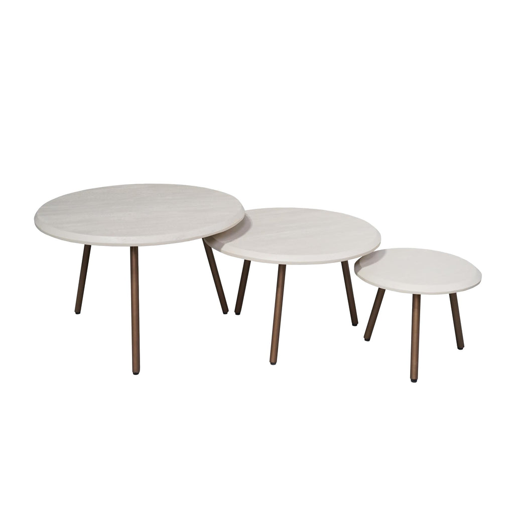 Ronde salontafelset Ohio Zand Mangohout 70 cm