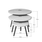 Ronde salontafelset Ohio Zand Mangohout 70 cm