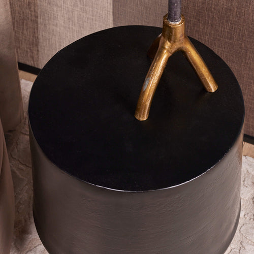 Bijzettafel Kacy, 36 x 36 cm, mat zwart aluminium