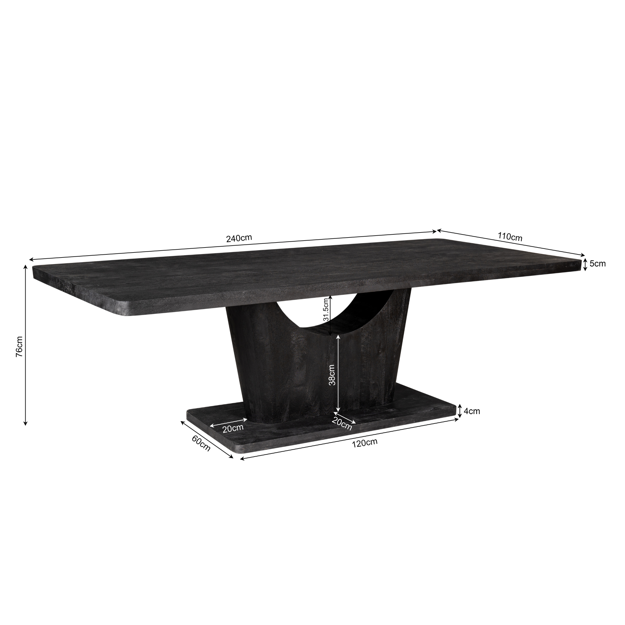 Eettafel Voco | 240 cm | Black