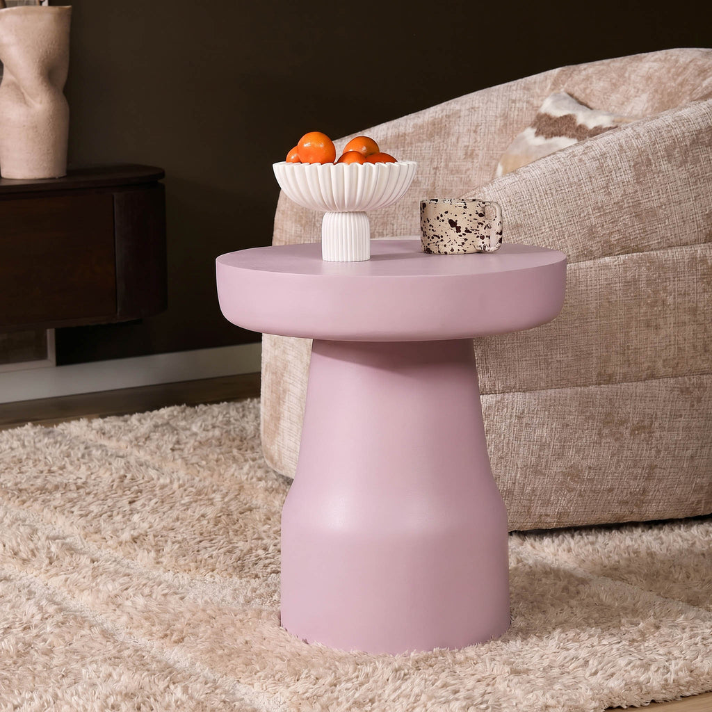 Bijzettafel Drum | Roze