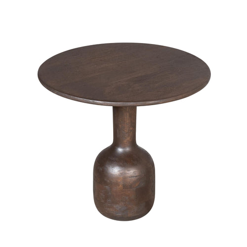 Bijzettafel Donna, 50 x 50 cm, bruin mangohout