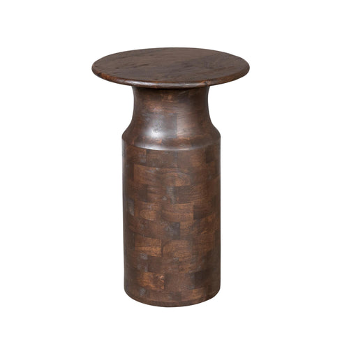 Bijzettafel Mason, Ø 40 cm, bruin mangohout