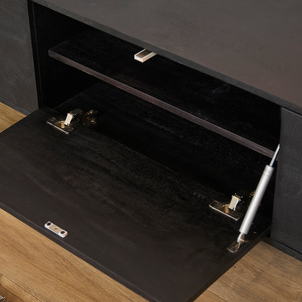 Zwevend tv meubel Vision Black | 200 cm