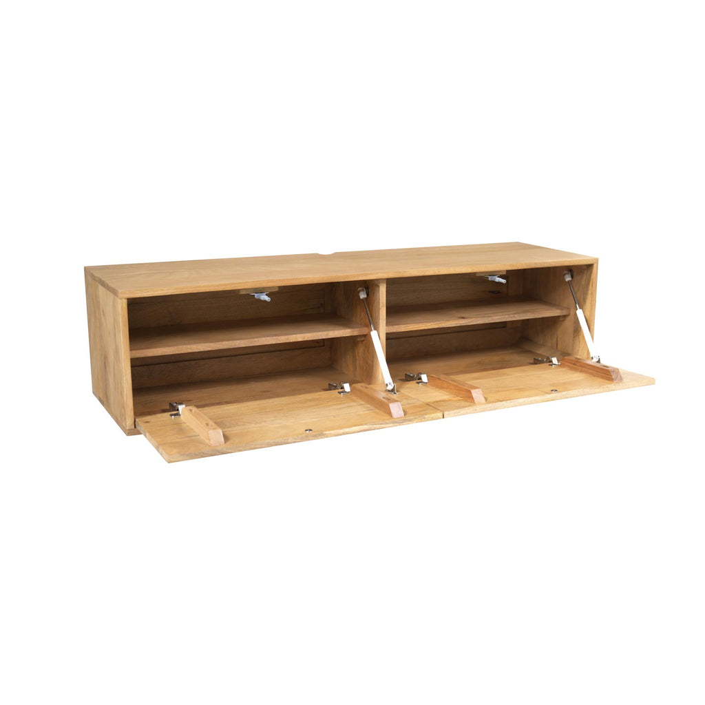 Zwevend tv meubel Vision Licht mango | 120 cm