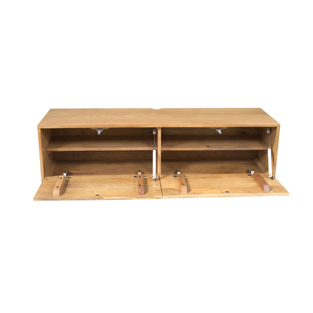 Zwevend tv meubel Vision Licht mango | 120 cm