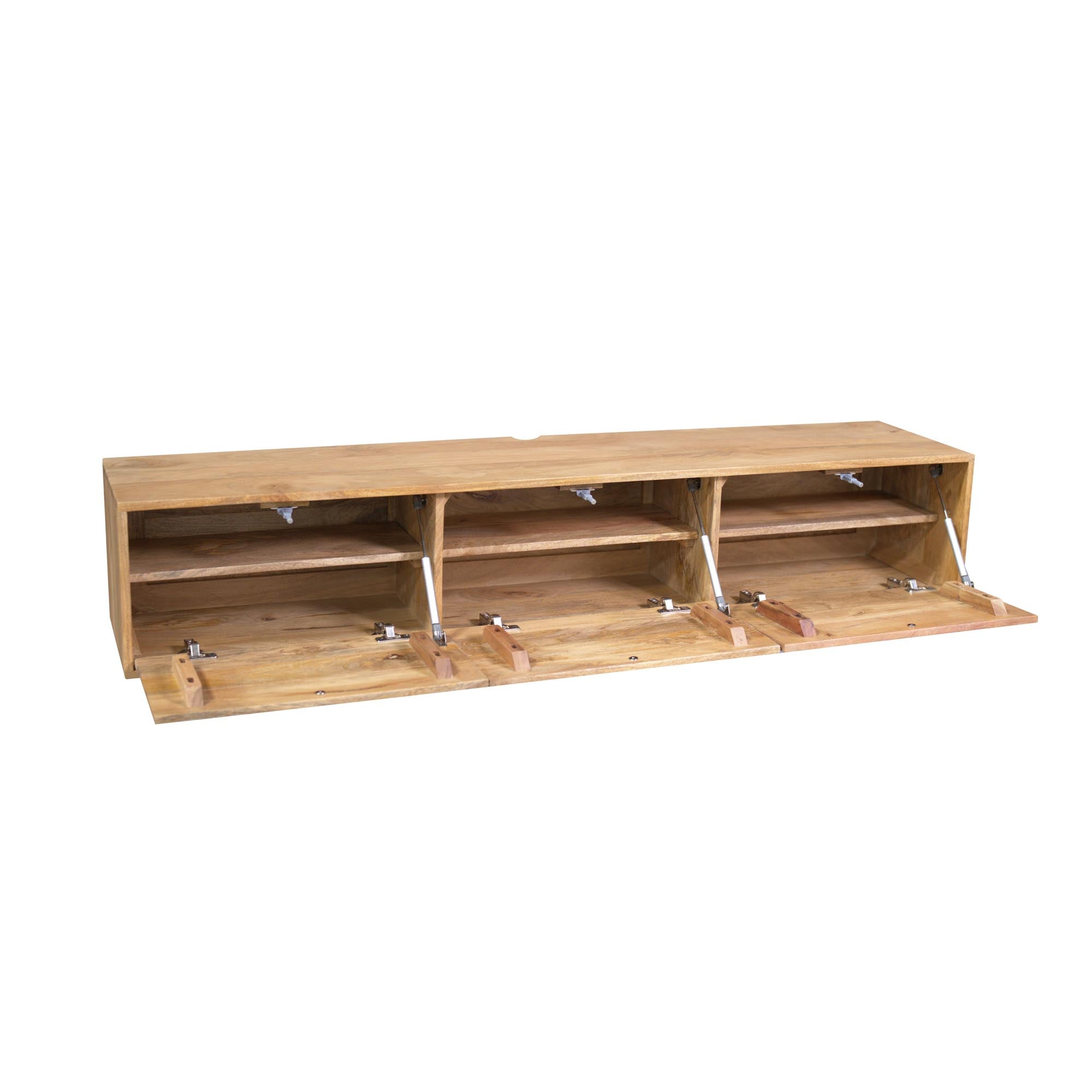 Zwevend tv meubel Vision Licht mango | 160 cm