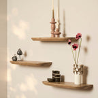Wandplank Gusta, 60 cm, licht mangohout, set van 3