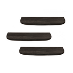 Wandplank Gusta, 60 cm, zwart mangohout, set van 3