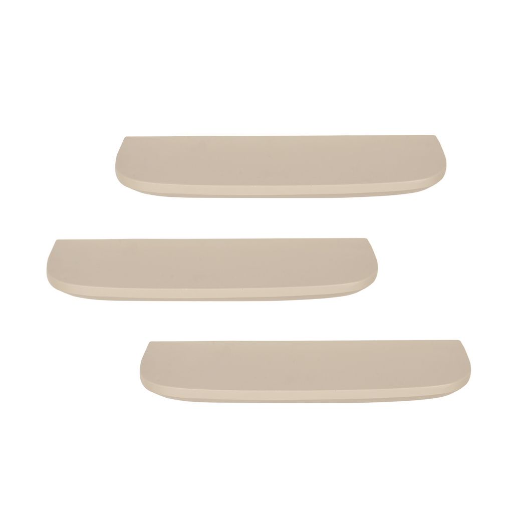 Wandplank Gusta, 60 cm, zand mangohout, set van 3