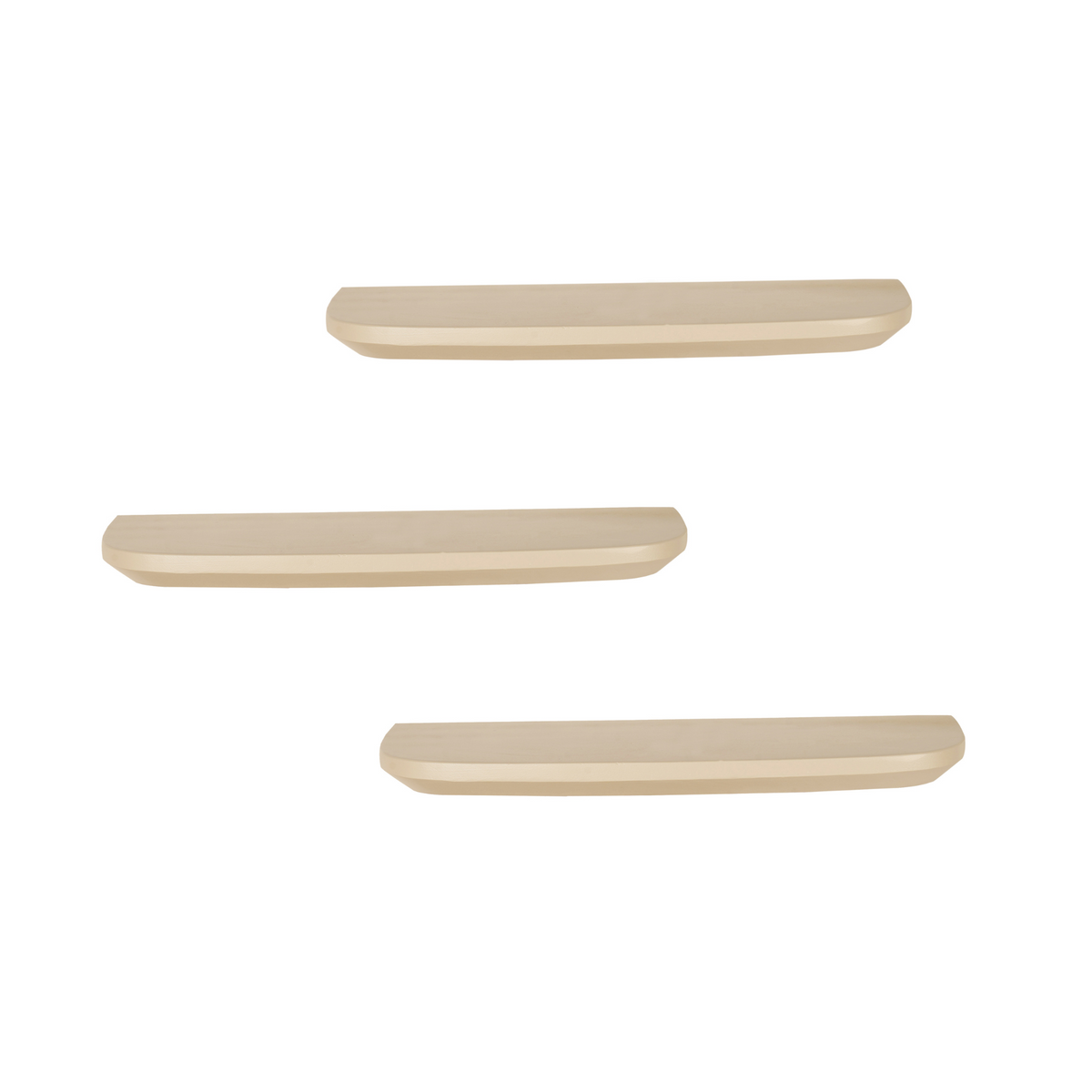 Wandplank Gusta, 60 cm, zand mangohout, set van 3