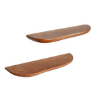Wandplank Live Edge, 60 cm, acaciahout, set van 2