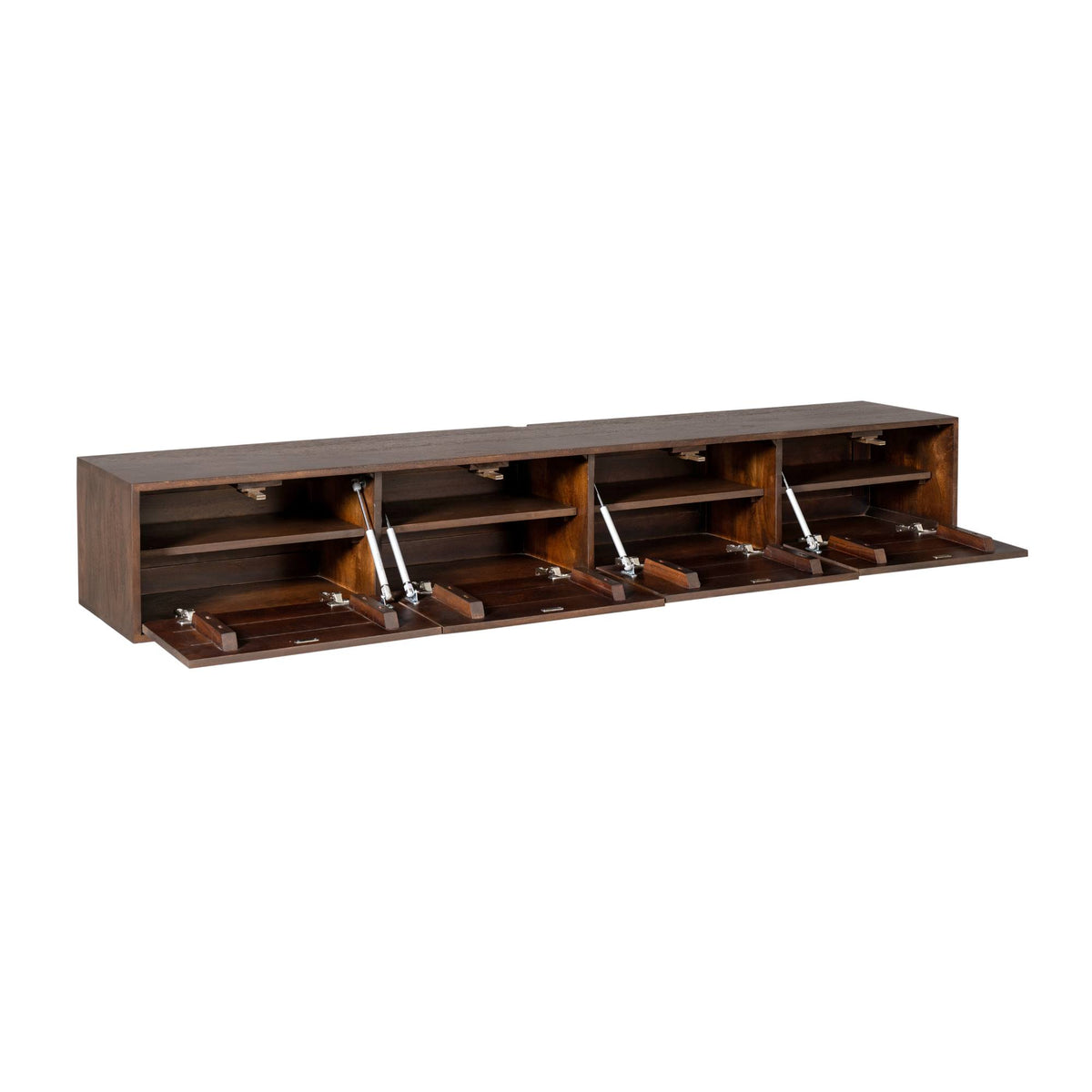 Zwevend tv-meubel Vision, 240 cm, bruin mangohout