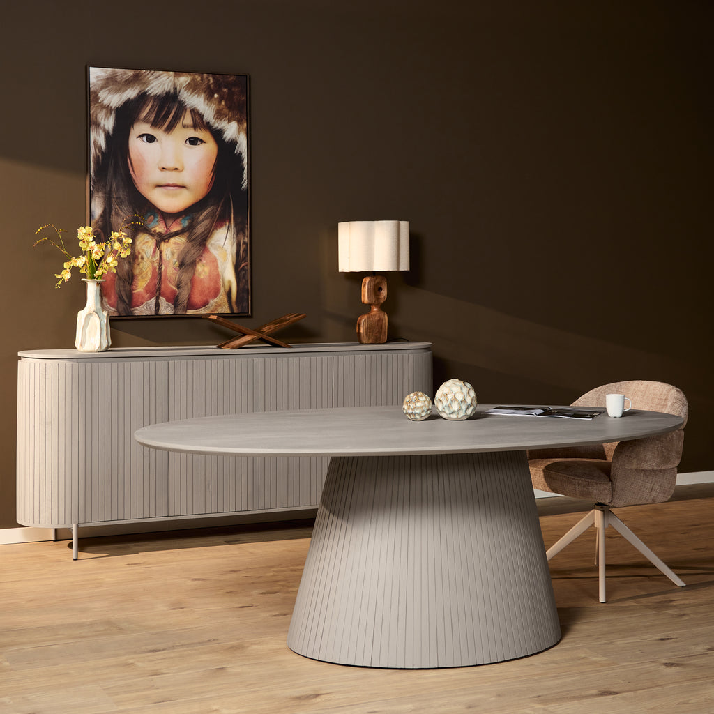 Eettafel Solana | 210 cm | Ovaal | Taupe