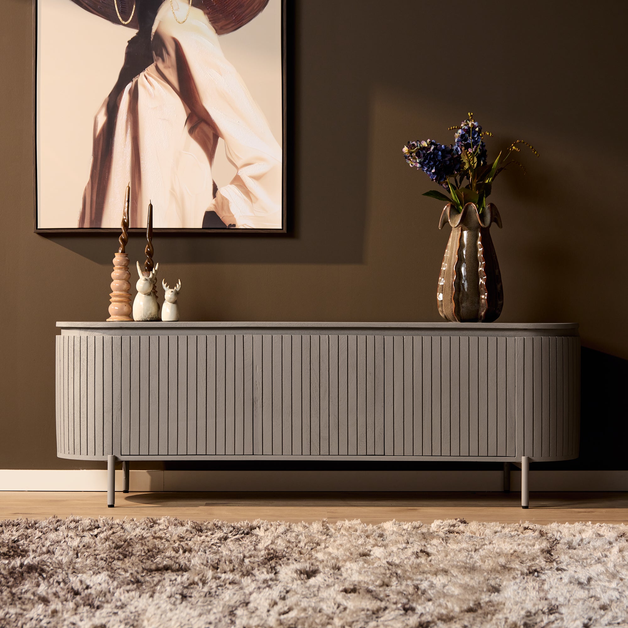 Tv meubel Solana | 165 cm | Taupe