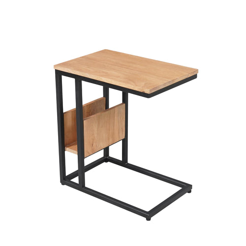Bijzettafel Slider, 48 x 32 cm, licht mangohout