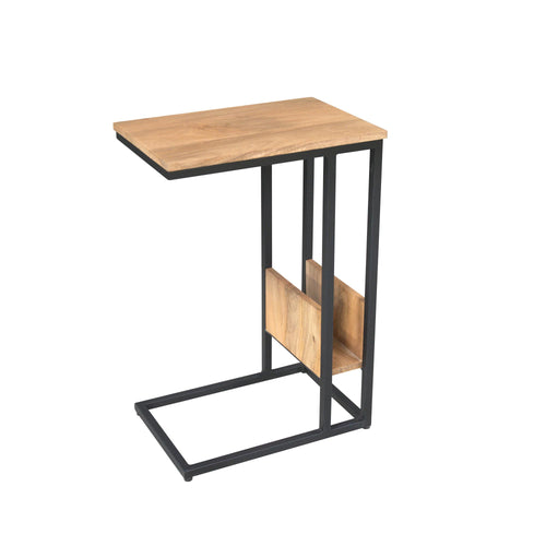 Bijzettafel Slider High, 48 x 32 cm, licht mangohout