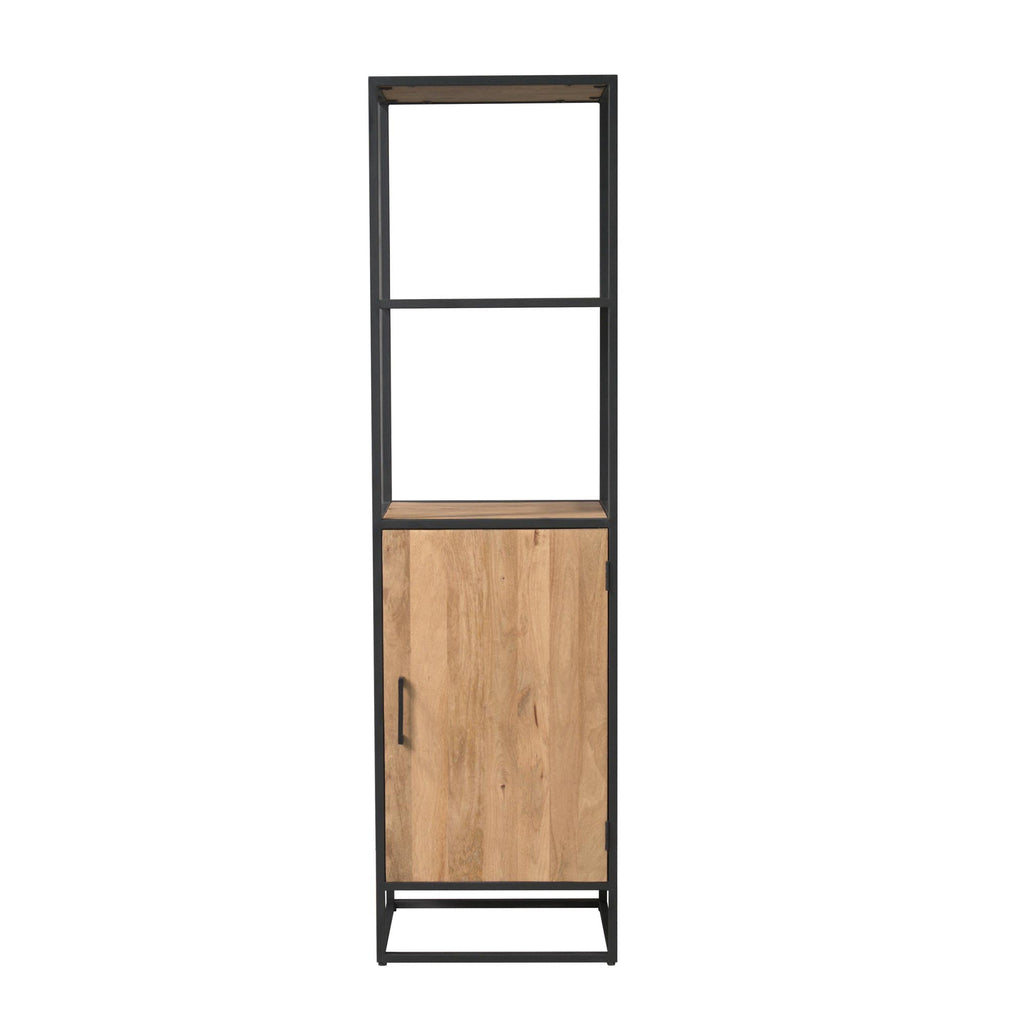 Boekenkast Dakota, 55 cm, 1 deur, licht mangohout