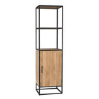 Boekenkast Dakota, 55 cm, 1 deur, licht mangohout