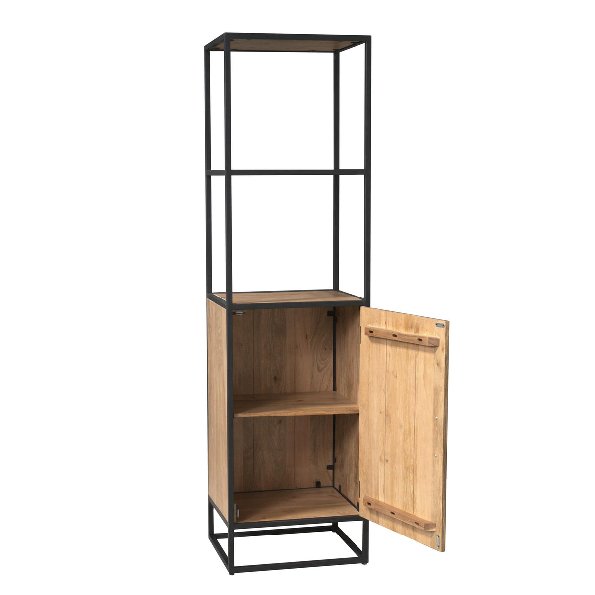 Boekenkast Dakota, 55 cm, 1 deur, licht mangohout
