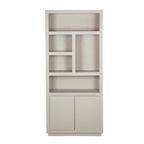 Boekenkast Brussel, 90 cm, 5 vakken en 2 deuren, zand