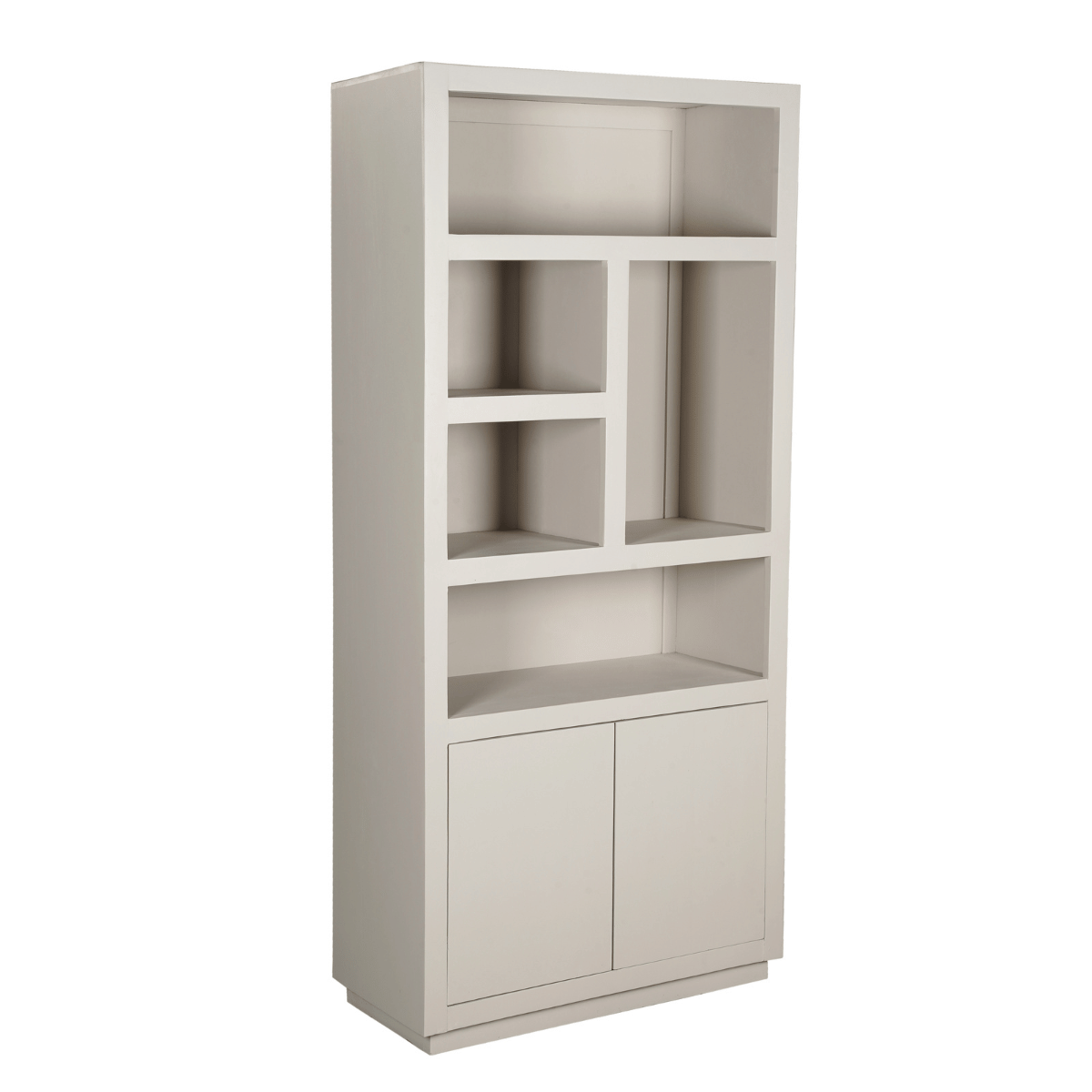 Boekenkast Brussel, 90 cm, 5 vakken en 2 deuren, zand