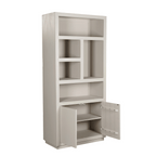 Boekenkast Brussel, 90 cm, 5 vakken en 2 deuren, zand
