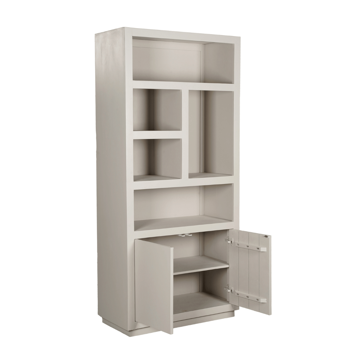 Boekenkast Brussel, 90 cm, 5 vakken en 2 deuren, zand