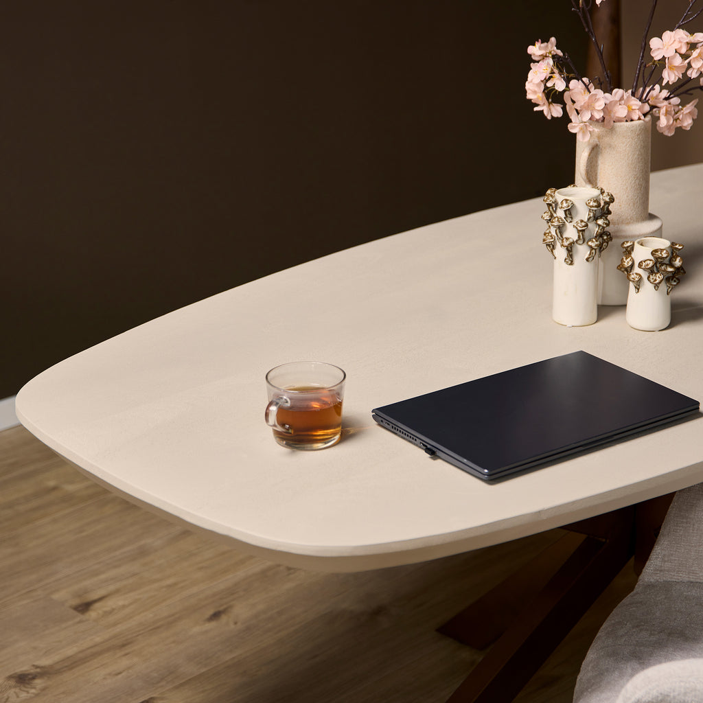 Deens ovale eettafel Madison Zand Mangohout 280x100 cm
