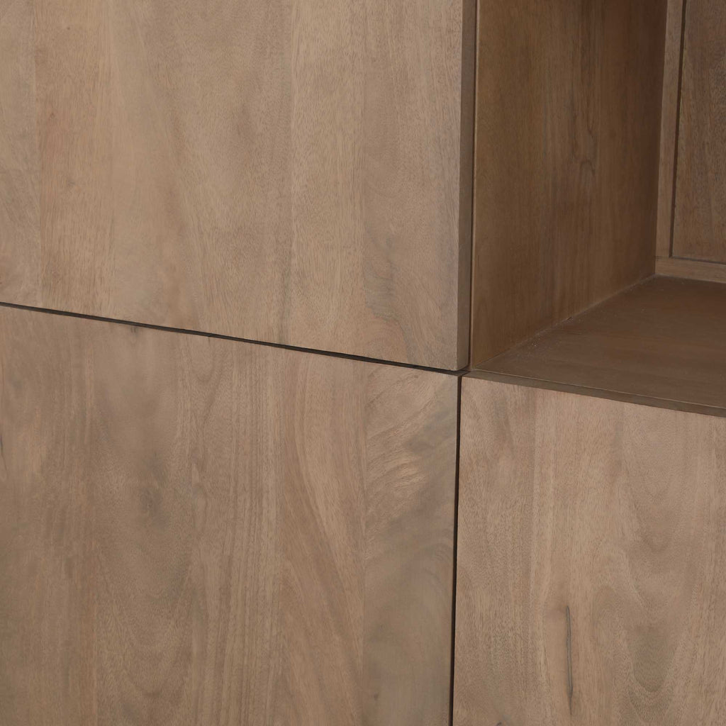 Vakkenkast XL Dallas Naturel Mangohout 160 cm